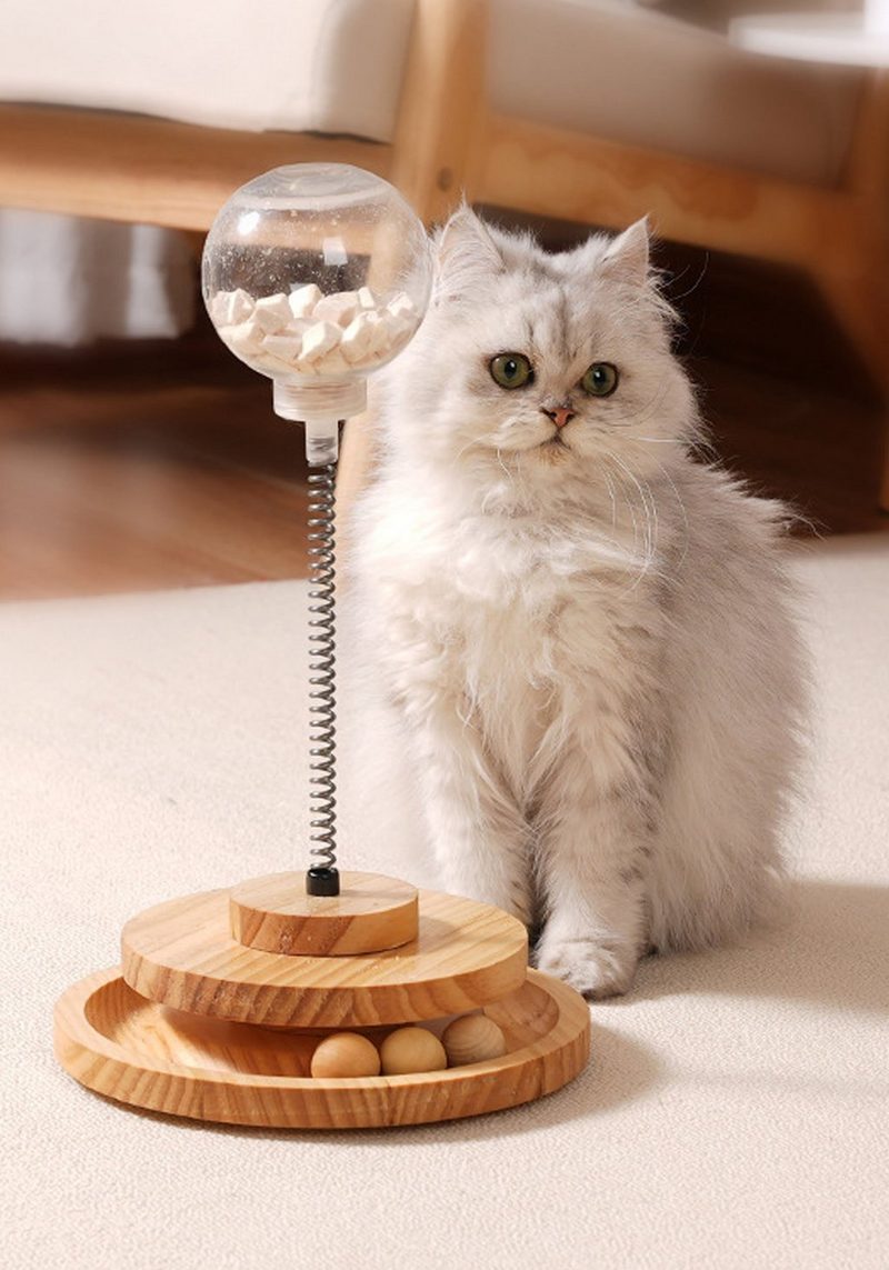 MAGICSHE Tier-Intelligenzspielzeug Katzenspielzeug mit auslaufendem Ball Katzen-Teaser - fehlinger-versand