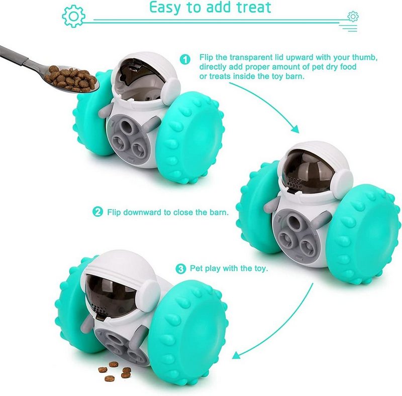 XDeer Tier-Intelligenzspielzeug Haustiere Leckerlispielzeug Interaktives Hundespielzeug Automatischer Langlebiger Puzzle Spielzeug Intelligenz Slow-Feeder das IQ und die Verdauung von Haustieren zu verbessernHundespielzeug in Roboterform Packung Entw - fehlinger-versand