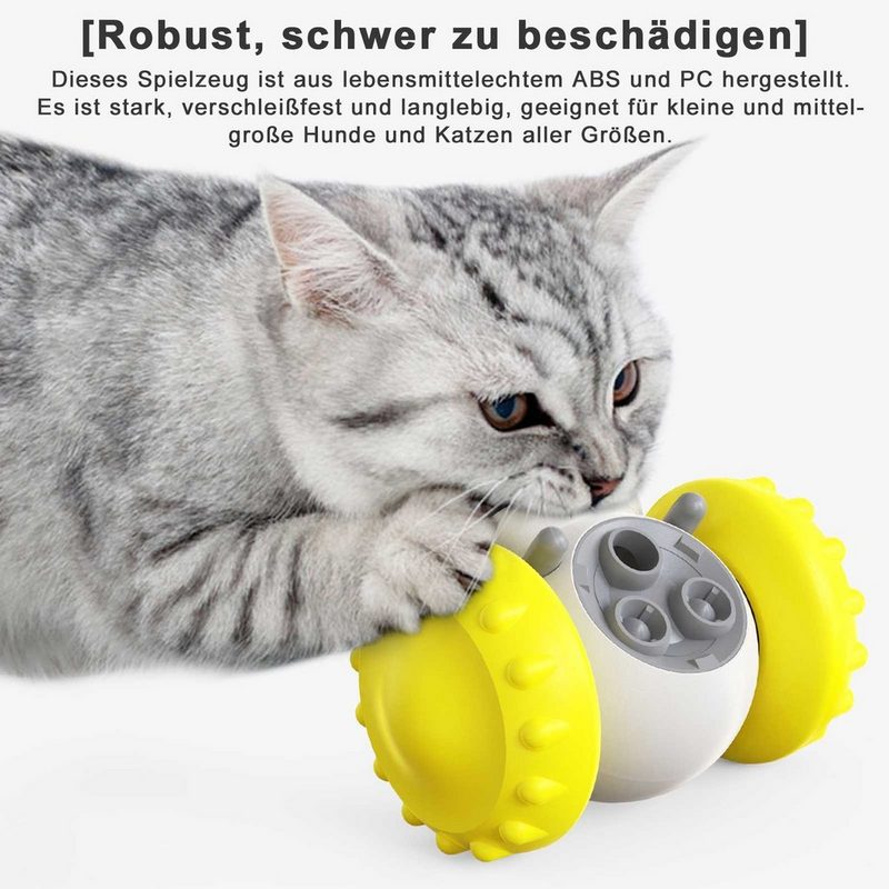 Rosnek Snackball Interaktives Tumbler Spielzeug Fütterung für Hunde Katzen Haustiere Slow Feeder Leckerli Ball - fehlinger-versand