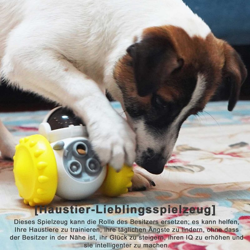 Rosnek Snackball Interaktives Tumbler Spielzeug Fütterung für Hunde Katzen Haustiere Slow Feeder Leckerli Ball - fehlinger-versand