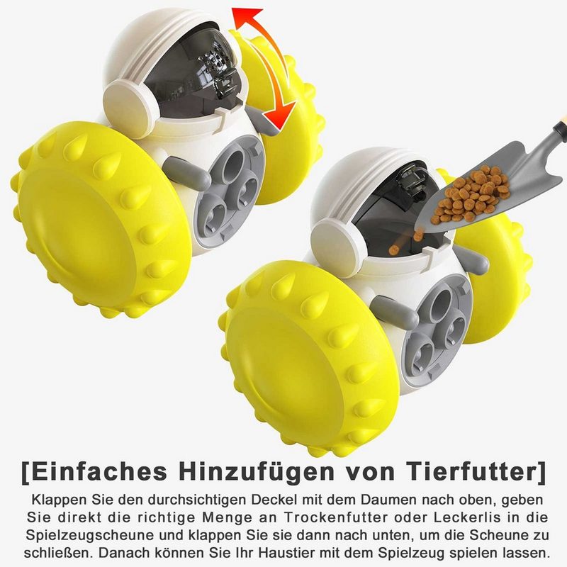 Rosnek Snackball Interaktives Tumbler Spielzeug Fütterung für Hunde Katzen Haustiere Slow Feeder Leckerli Ball - fehlinger-versand